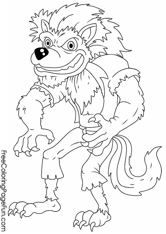 Dibujo para colorear: Hombre lobo (Personajes) #100027 - Dibujos para Colorear e Imprimir Gratis