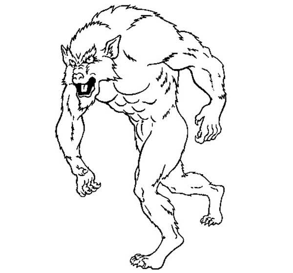 Dibujo para colorear: Hombre lobo (Personajes) #100049 - Dibujos para Colorear e Imprimir Gratis