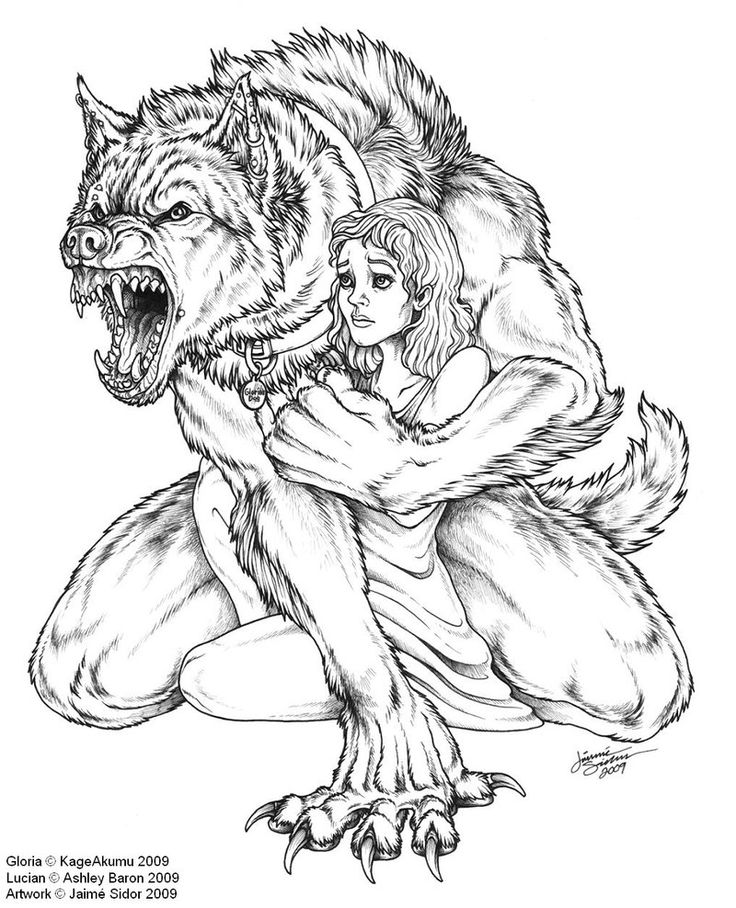 Dibujo para colorear: Hombre lobo (Personajes) #100056 - Dibujos para Colorear e Imprimir Gratis
