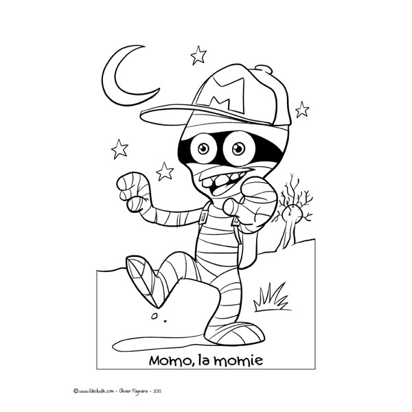 Dibujo para colorear: Momia (Personajes) #147725 - Dibujos para Colorear e Imprimir Gratis