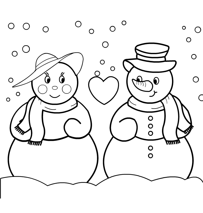 Dibujo para colorear: Muñeco de nieve (Personajes) #89154 - Dibujos para Colorear e Imprimir Gratis