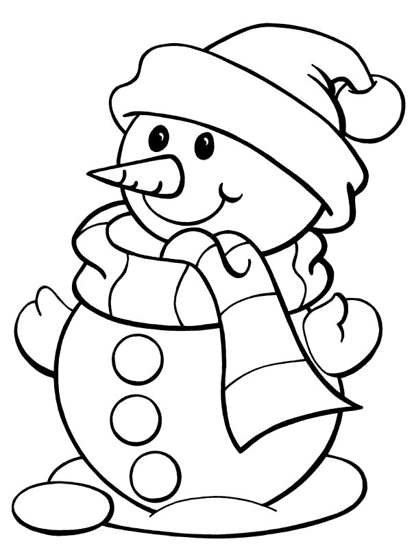 Dibujo para colorear: Muñeco de nieve (Personajes) #89155 - Dibujos para Colorear e Imprimir Gratis