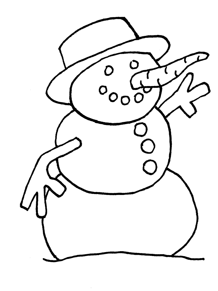 Dibujo para colorear: Muñeco de nieve (Personajes) #89159 - Dibujos para Colorear e Imprimir Gratis