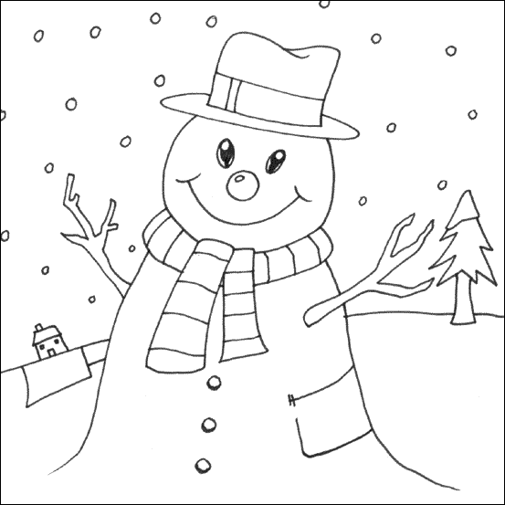 Dibujo para colorear: Muñeco de nieve (Personajes) #89161 - Dibujos para Colorear e Imprimir Gratis