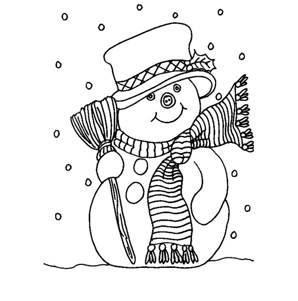 Dibujo para colorear: Muñeco de nieve (Personajes) #89162 - Dibujos para Colorear e Imprimir Gratis