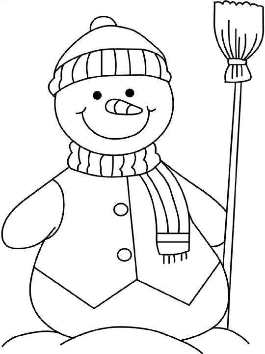 Dibujo para colorear: Muñeco de nieve (Personajes) #89168 - Dibujos para Colorear e Imprimir Gratis