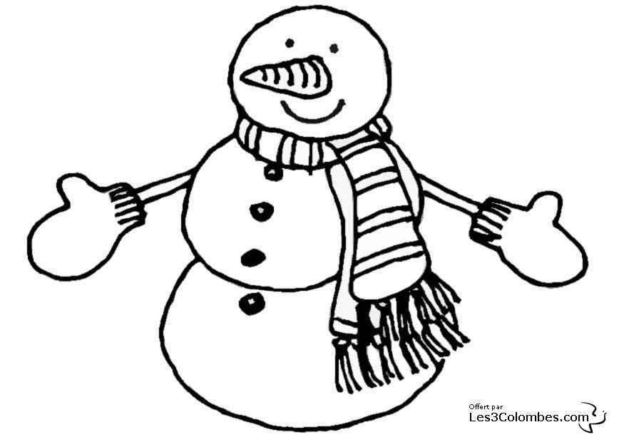 Dibujo para colorear: Muñeco de nieve (Personajes) #89171 - Dibujos para Colorear e Imprimir Gratis