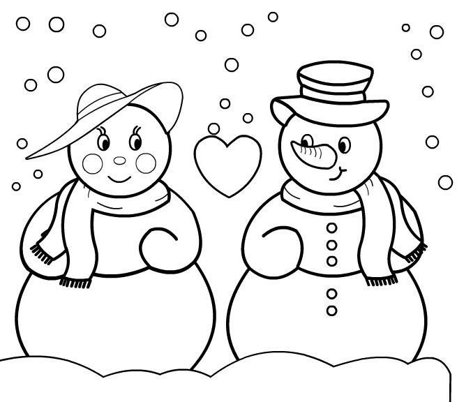 Dibujo para colorear: Muñeco de nieve (Personajes) #89173 - Dibujos para Colorear e Imprimir Gratis