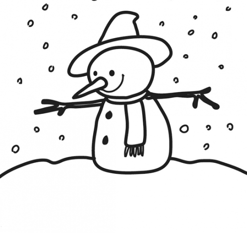 Dibujo para colorear: Muñeco de nieve (Personajes) #89175 - Dibujos para Colorear e Imprimir Gratis