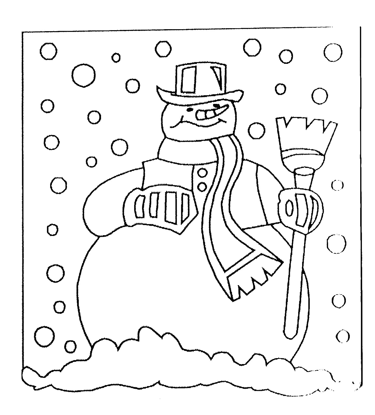 Dibujo para colorear: Muñeco de nieve (Personajes) #89177 - Dibujos para Colorear e Imprimir Gratis