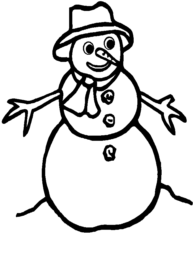 Dibujo para colorear: Muñeco de nieve (Personajes) #89202 - Dibujos para Colorear e Imprimir Gratis