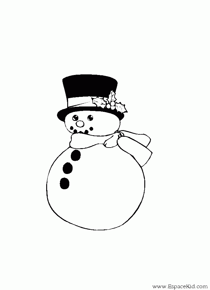 Dibujo para colorear: Muñeco de nieve (Personajes) #89207 - Dibujos para Colorear e Imprimir Gratis