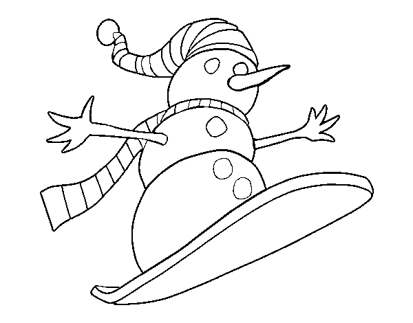 Dibujo para colorear: Muñeco de nieve (Personajes) #89288 - Dibujos para Colorear e Imprimir Gratis