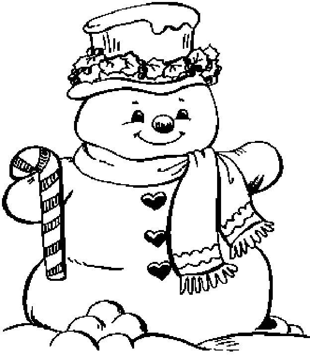 Dibujo para colorear: Muñeco de nieve (Personajes) #89296 - Dibujos para Colorear e Imprimir Gratis
