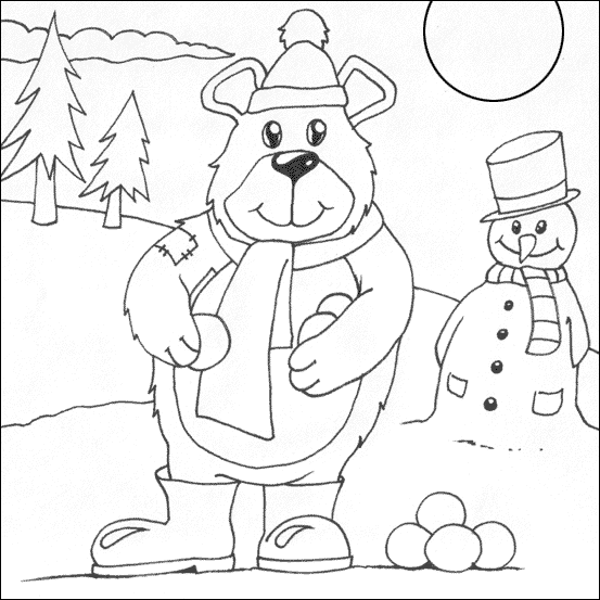 Dibujo para colorear: Muñeco de nieve (Personajes) #89324 - Dibujos para Colorear e Imprimir Gratis