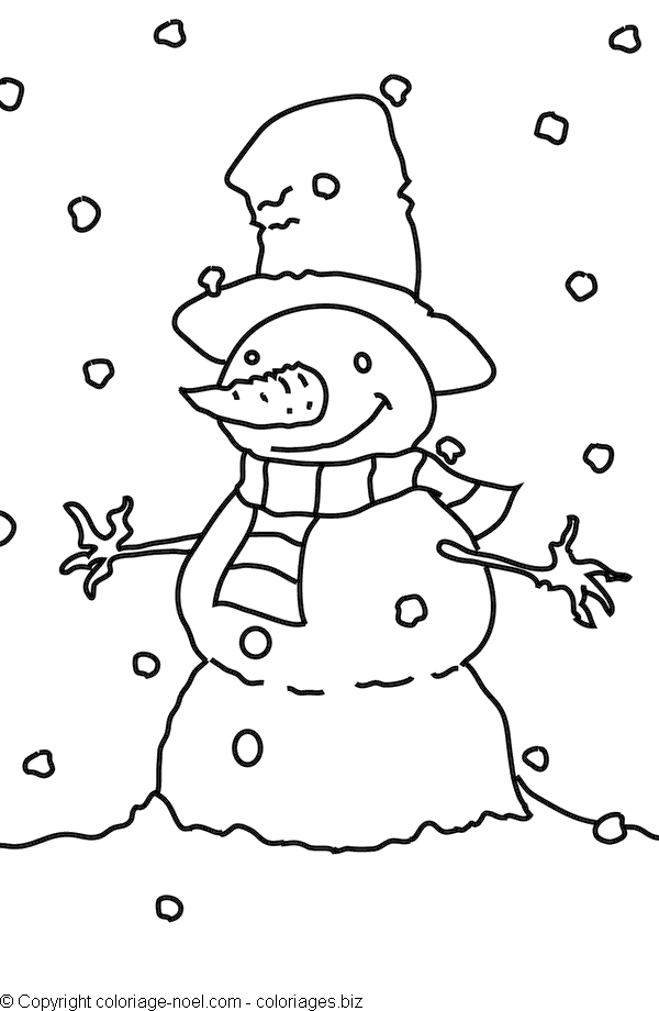 Dibujo para colorear: Muñeco de nieve (Personajes) #89346 - Dibujos para Colorear e Imprimir Gratis