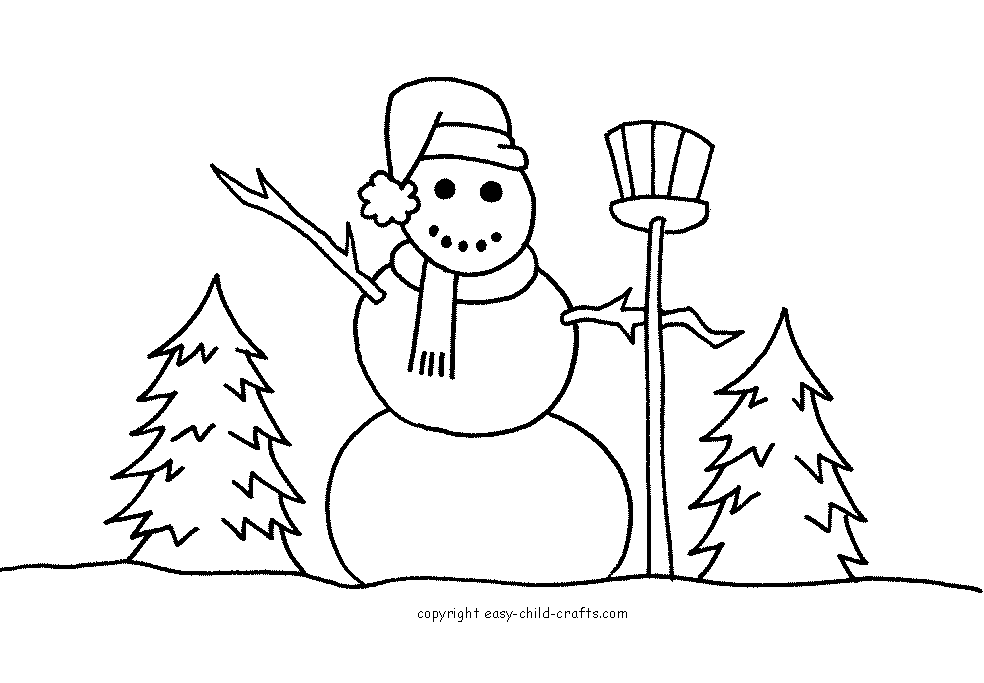 Dibujo para colorear: Muñeco de nieve (Personajes) #89349 - Dibujos para Colorear e Imprimir Gratis