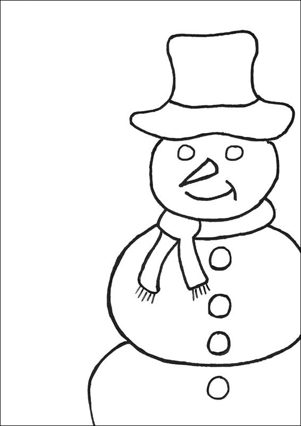 Dibujo para colorear: Muñeco de nieve (Personajes) #89354 - Dibujos para Colorear e Imprimir Gratis