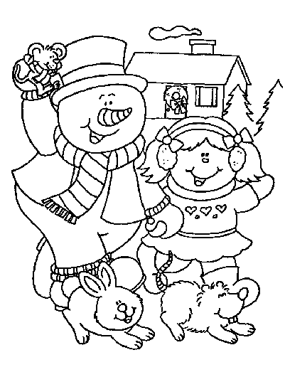 Dibujo para colorear: Muñeco de nieve (Personajes) #89368 - Dibujos para Colorear e Imprimir Gratis