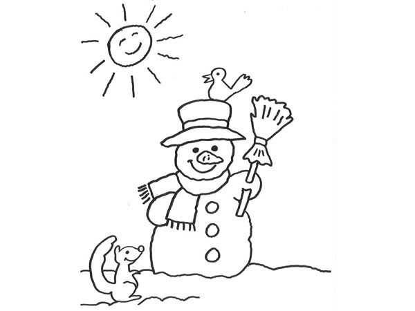 Dibujo para colorear: Muñeco de nieve (Personajes) #89369 - Dibujos para Colorear e Imprimir Gratis