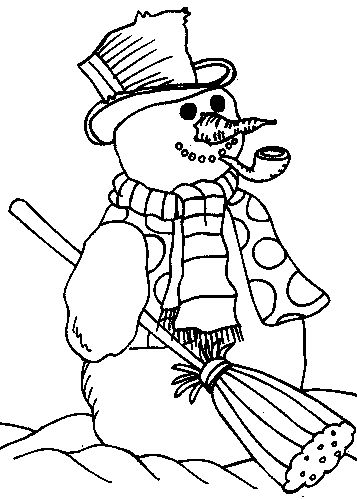 Dibujo para colorear: Muñeco de nieve (Personajes) #89394 - Dibujos para Colorear e Imprimir Gratis