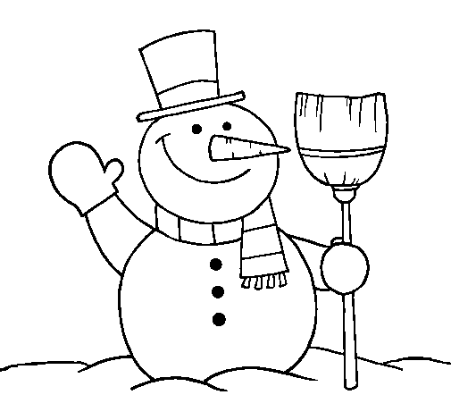 Dibujo para colorear: Muñeco de nieve (Personajes) #89423 - Dibujos para Colorear e Imprimir Gratis