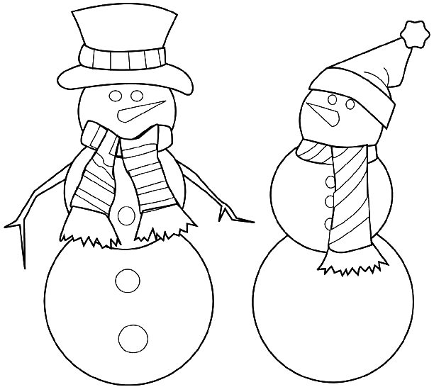 Dibujo para colorear: Muñeco de nieve (Personajes) #89444 - Dibujos para Colorear e Imprimir Gratis