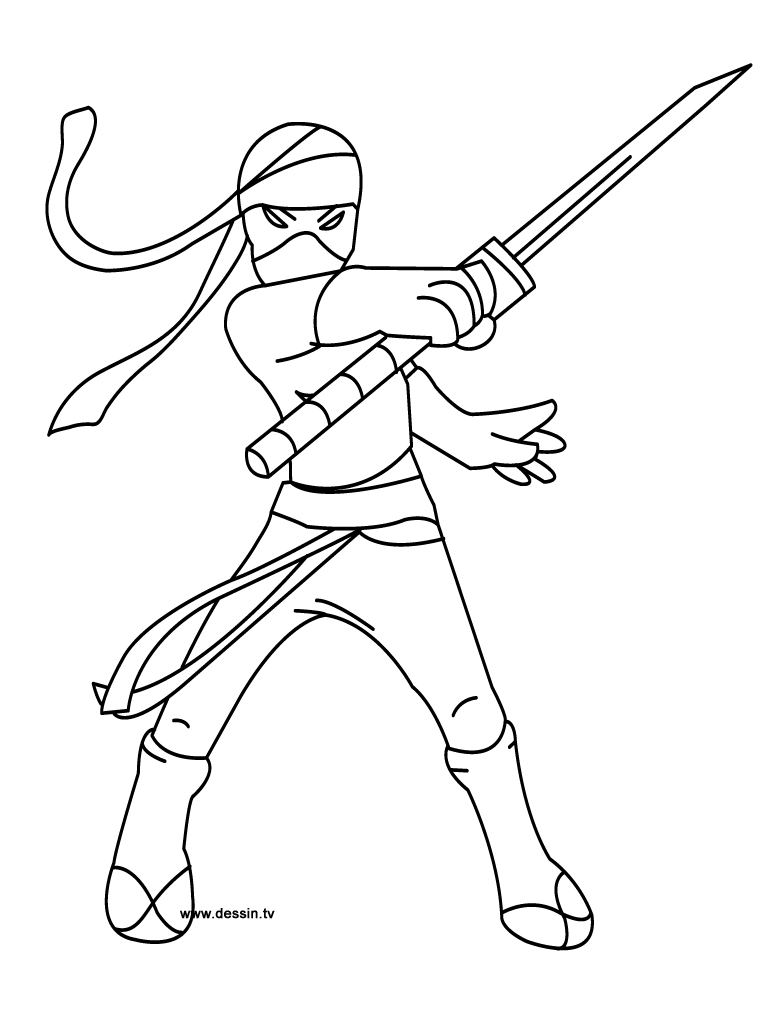 Dibujo para colorear: Ninja (Personajes) #147907 - Dibujos para Colorear e Imprimir Gratis