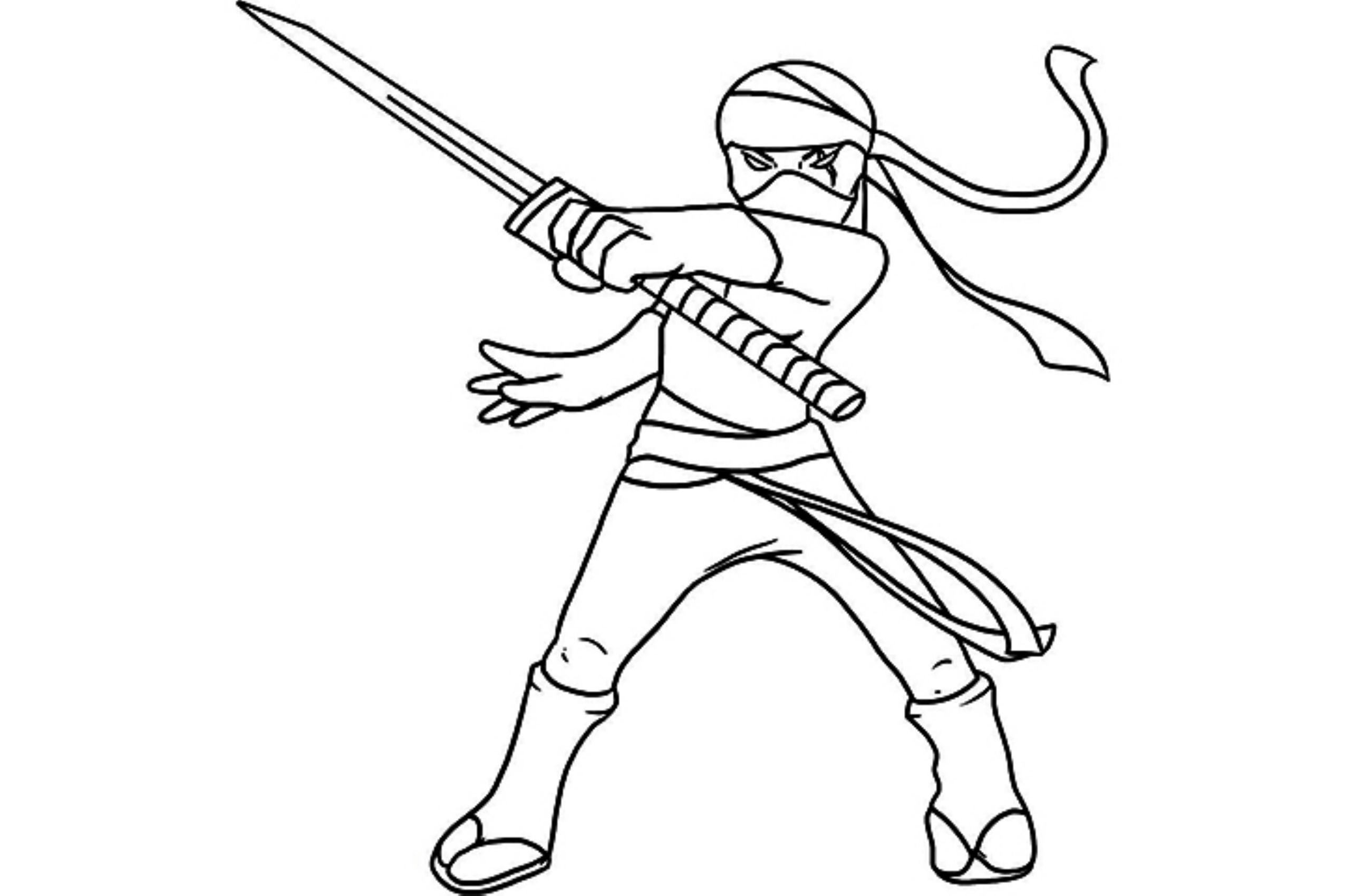 Dibujo para colorear: Ninja (Personajes) #147916 - Dibujos para Colorear e Imprimir Gratis