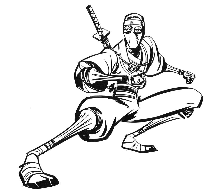 Dibujo para colorear: Ninja (Personajes) #148277 - Dibujos para Colorear e Imprimir Gratis