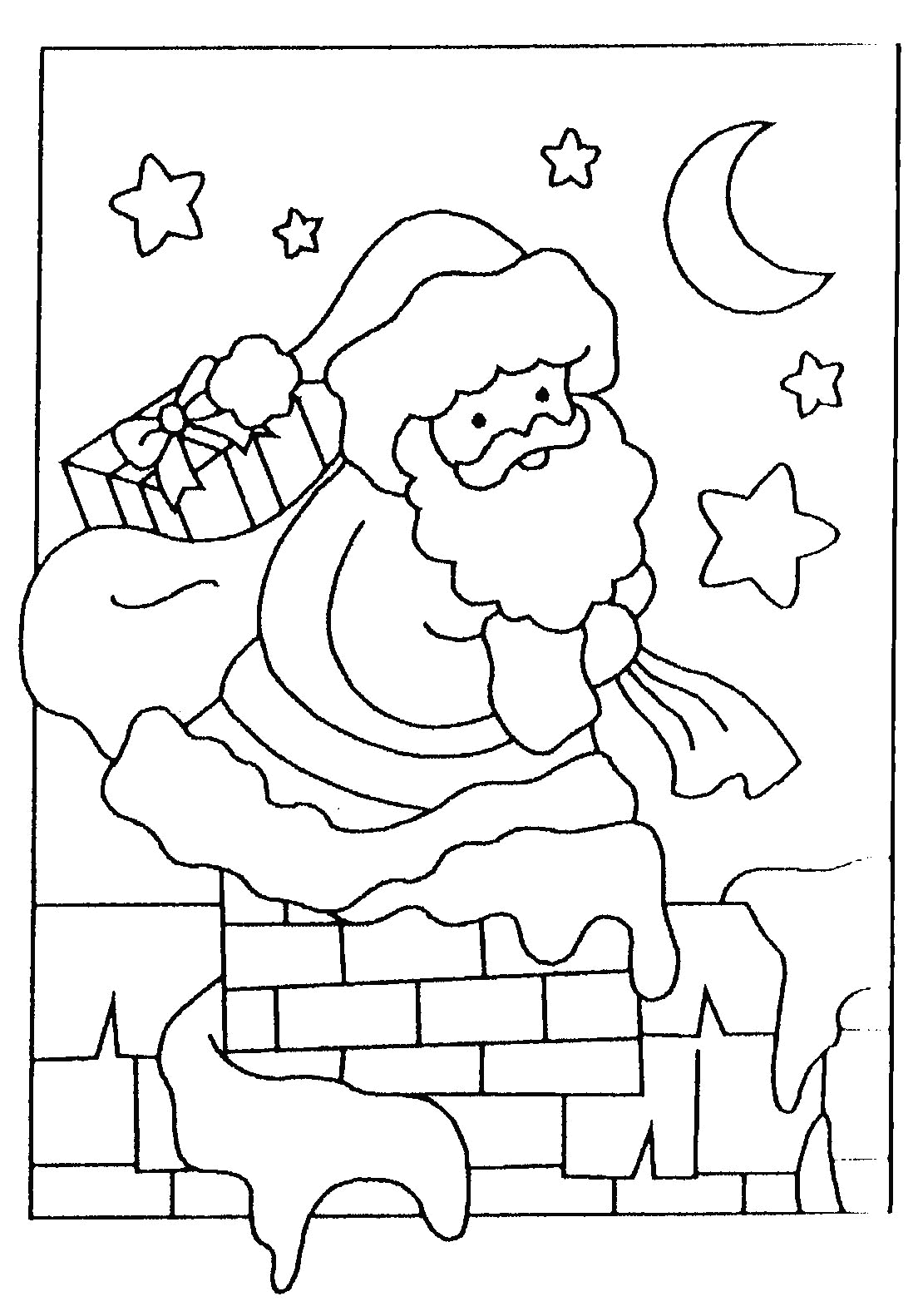Dibujo para colorear: Papá Noel (Personajes) #104654 - Dibujos para Colorear e Imprimir Gratis