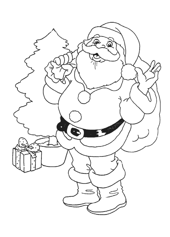 Dibujo para colorear: Papá Noel (Personajes) #104660 - Dibujos para Colorear e Imprimir Gratis