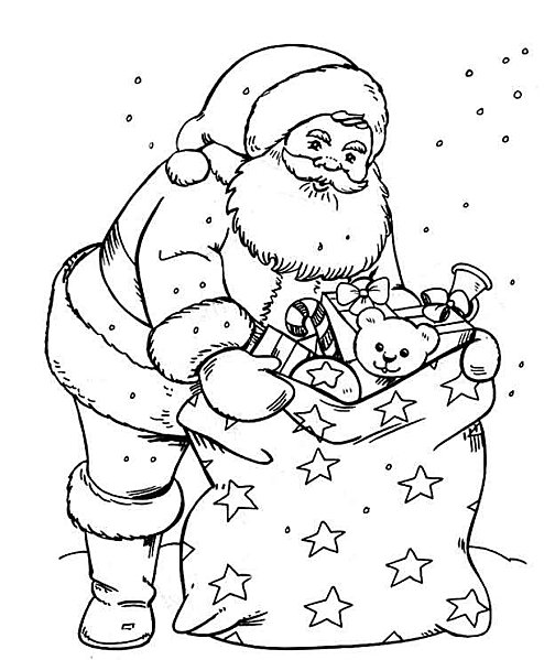 Dibujo para colorear: Papá Noel (Personajes) #104665 - Dibujos para Colorear e Imprimir Gratis