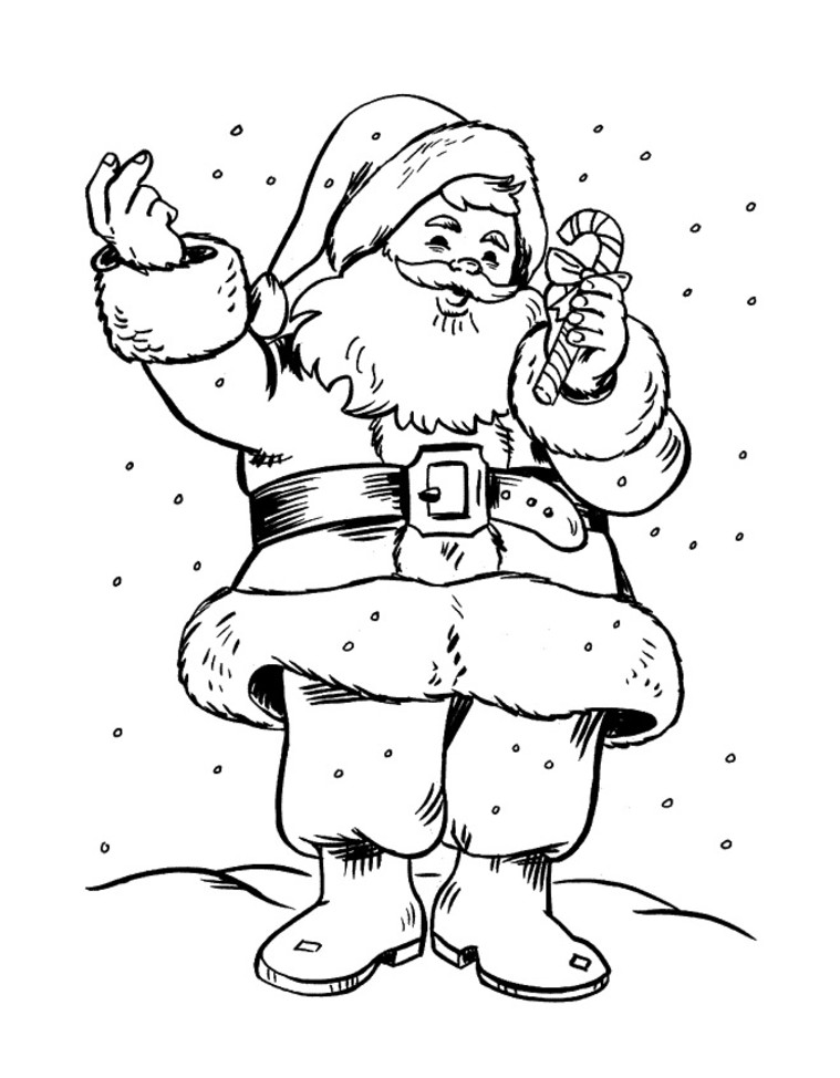 Dibujo para colorear: Papá Noel (Personajes) #104669 - Dibujos para Colorear e Imprimir Gratis