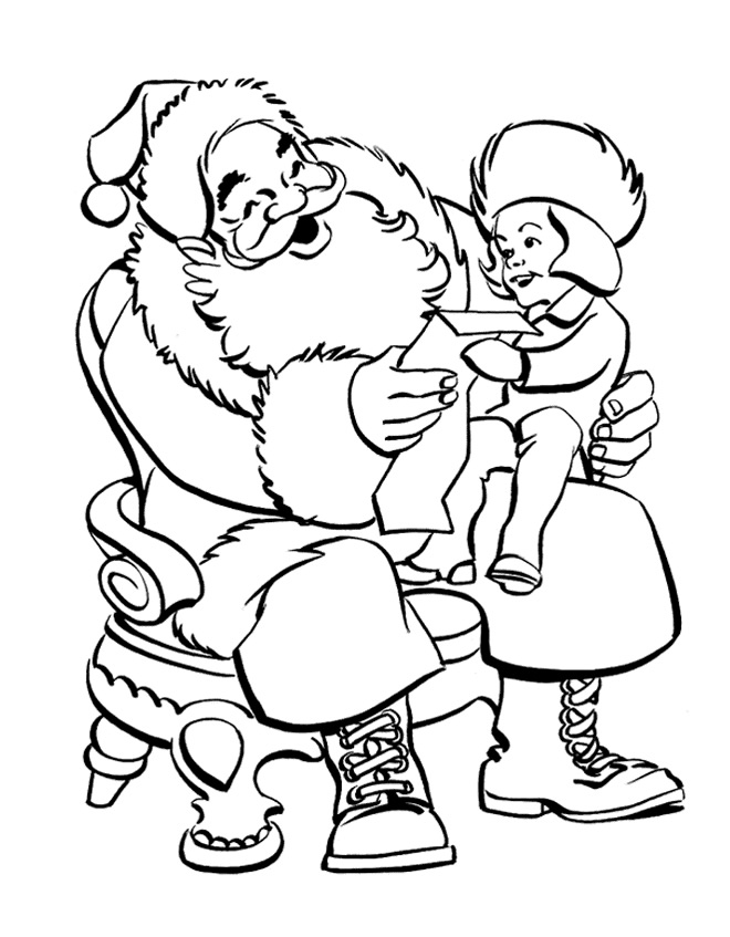 Dibujo para colorear: Papá Noel (Personajes) #104682 - Dibujos para Colorear e Imprimir Gratis