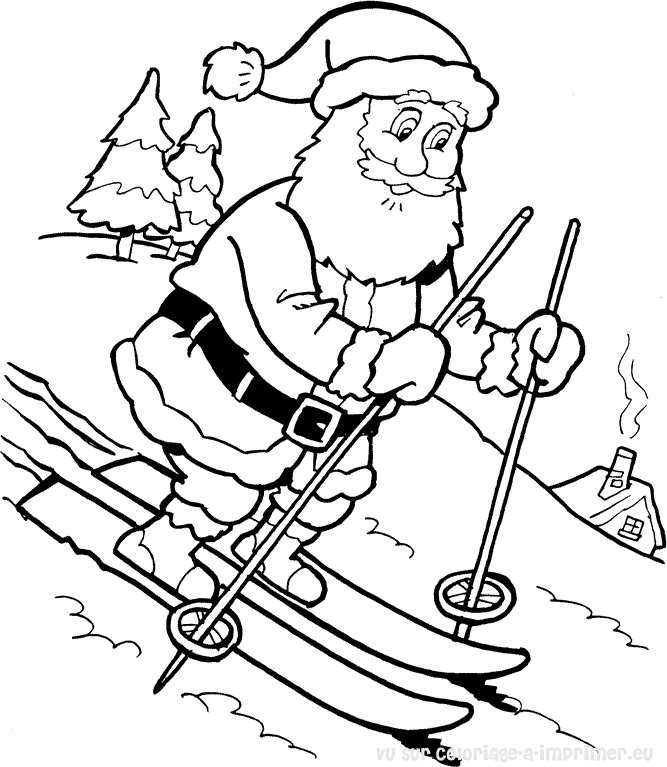 Dibujo para colorear: Papá Noel (Personajes) #104738 - Dibujos para Colorear e Imprimir Gratis