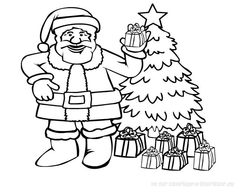 Dibujo para colorear: Papá Noel (Personajes) #104746 - Dibujos para Colorear e Imprimir Gratis