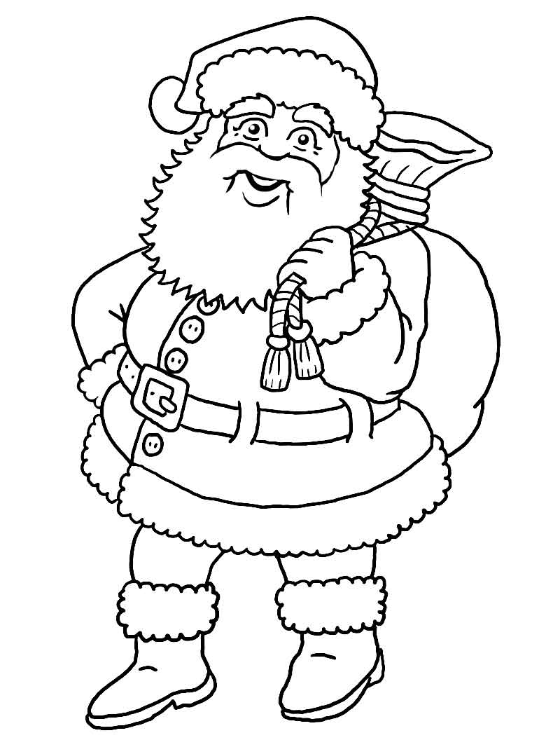 Dibujo para colorear: Papá Noel (Personajes) #104752 - Dibujos para Colorear e Imprimir Gratis