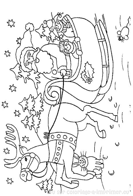 Dibujo para colorear: Papá Noel (Personajes) #104762 - Dibujos para Colorear e Imprimir Gratis