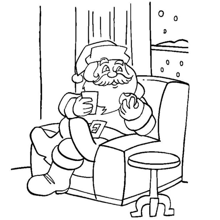 Dibujo para colorear: Papá Noel (Personajes) #104794 - Dibujos para Colorear e Imprimir Gratis