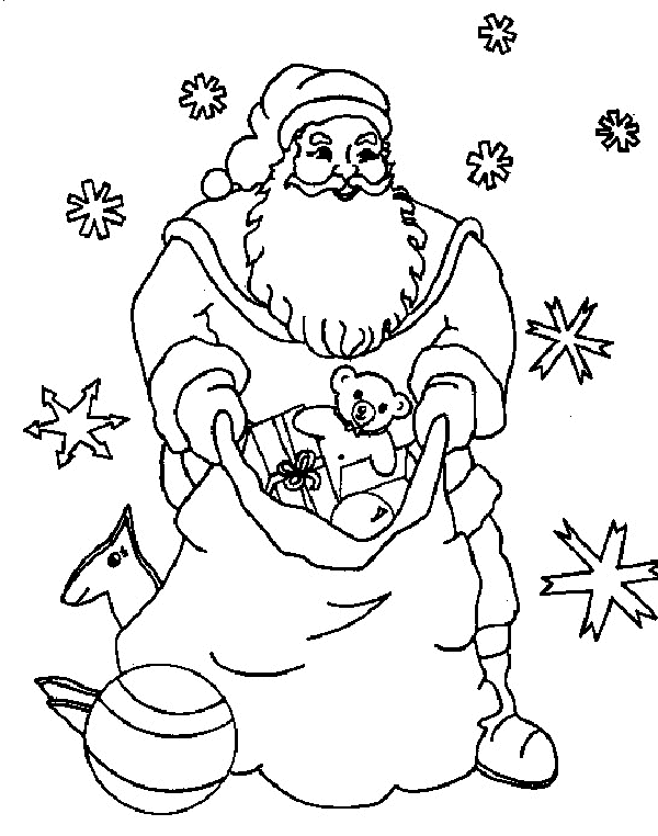Dibujo para colorear: Papá Noel (Personajes) #104802 - Dibujos para Colorear e Imprimir Gratis