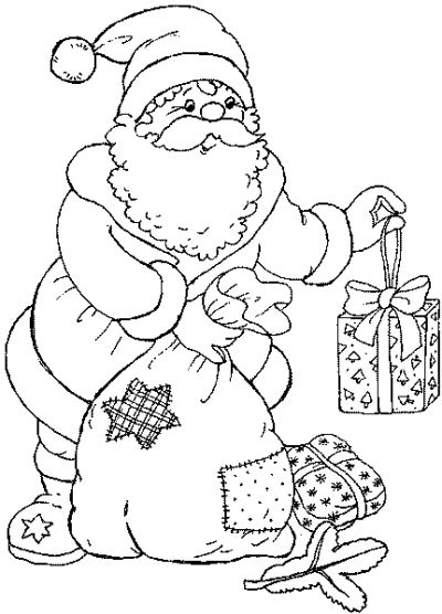Dibujo para colorear: Papá Noel (Personajes) #104828 - Dibujos para Colorear e Imprimir Gratis