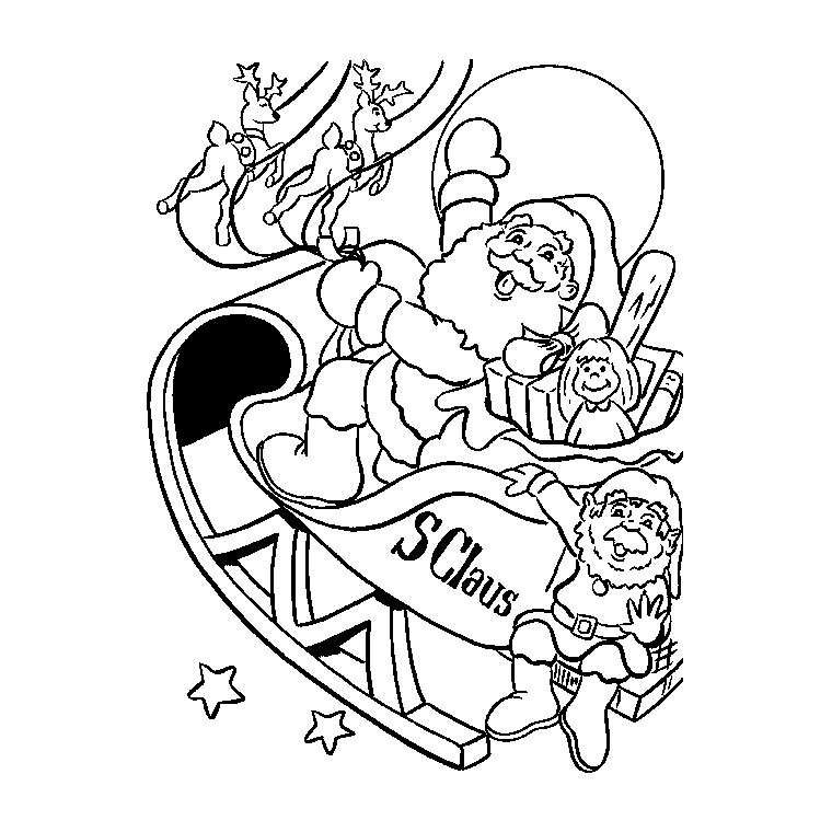 Dibujo para colorear: Papá Noel (Personajes) #104840 - Dibujos para Colorear e Imprimir Gratis