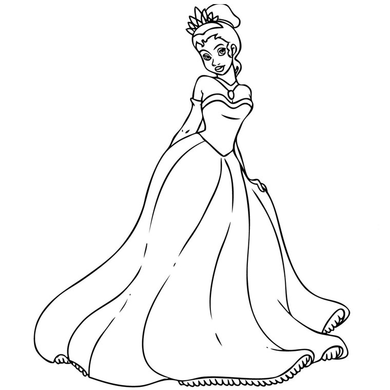 Dibujo para colorear: Princesa (Personajes) #85170 - Dibujos para Colorear e Imprimir Gratis