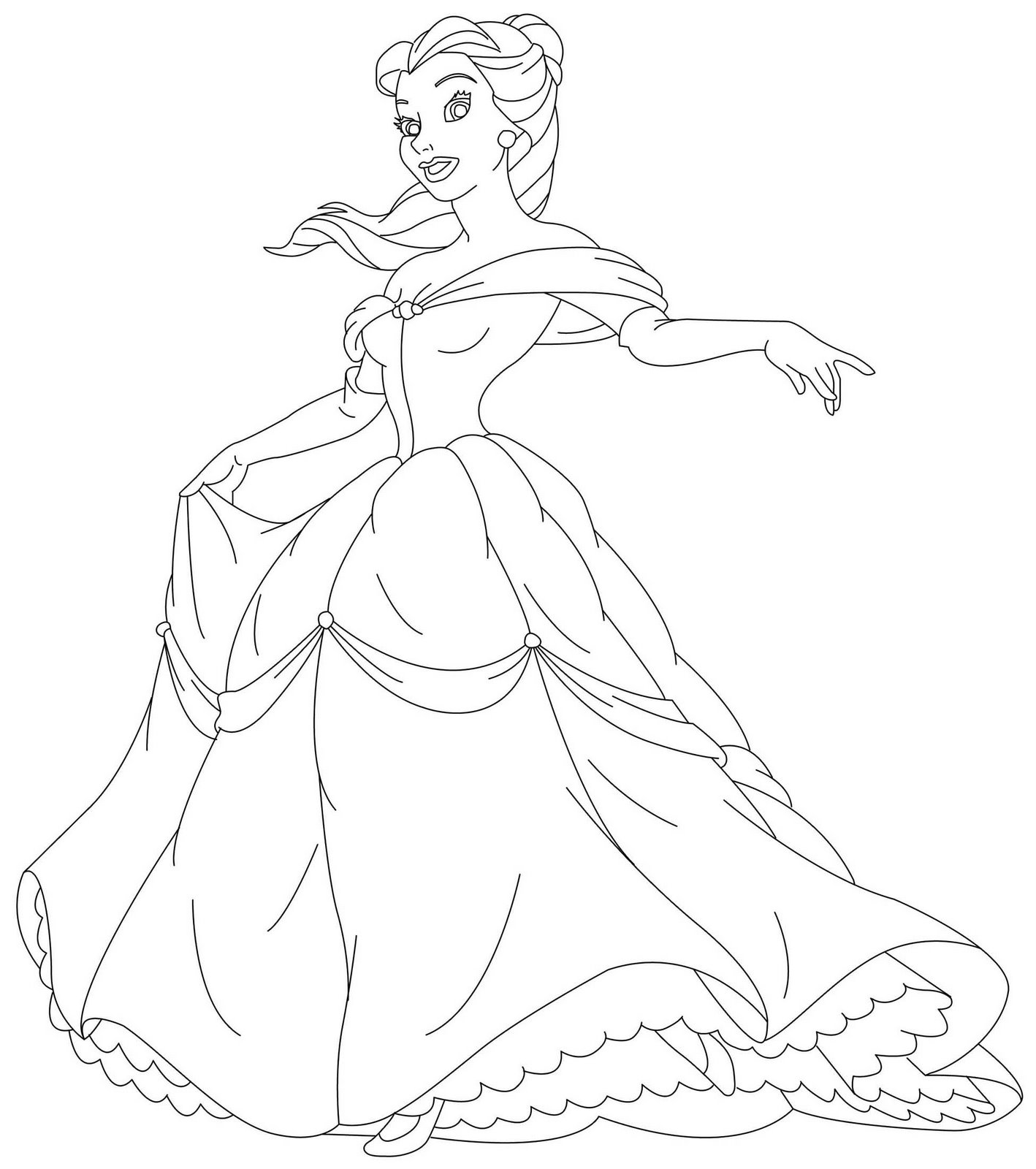 Dibujo para colorear: Princesa (Personajes) #85173 - Dibujos para Colorear e Imprimir Gratis