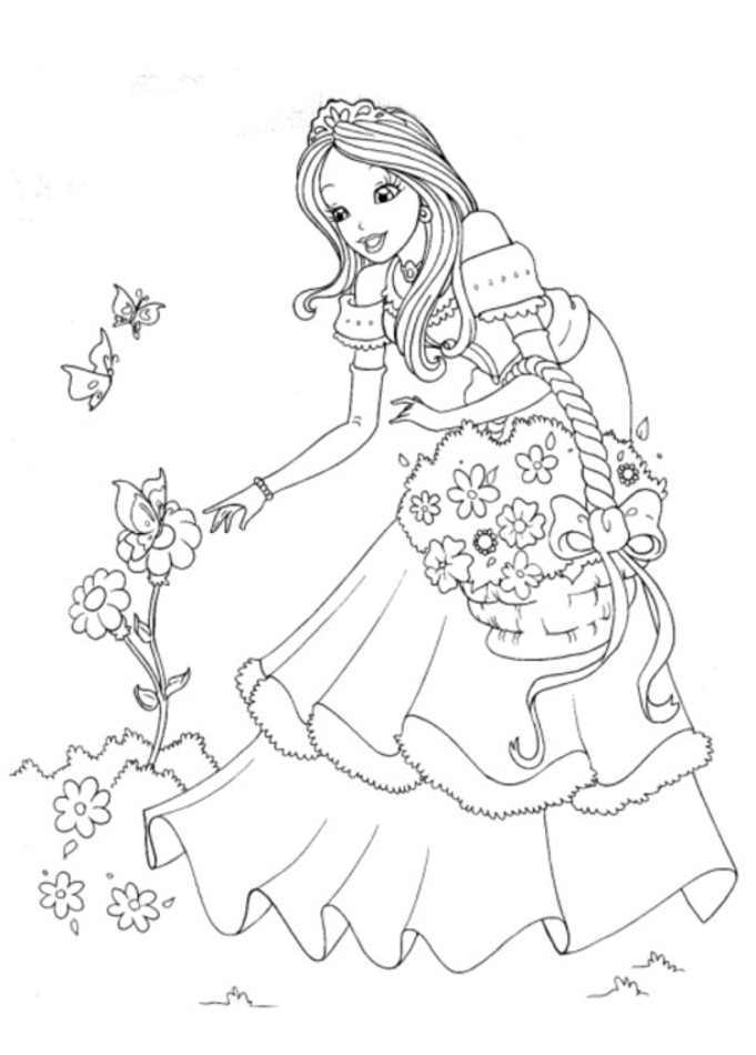 Dibujo para colorear: Princesa (Personajes) #85179 - Dibujos para Colorear e Imprimir Gratis