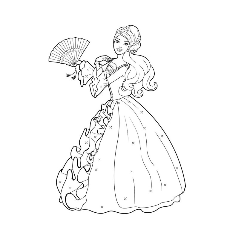 Dibujo para colorear: Princesa (Personajes) #85228 - Dibujos para Colorear e Imprimir Gratis