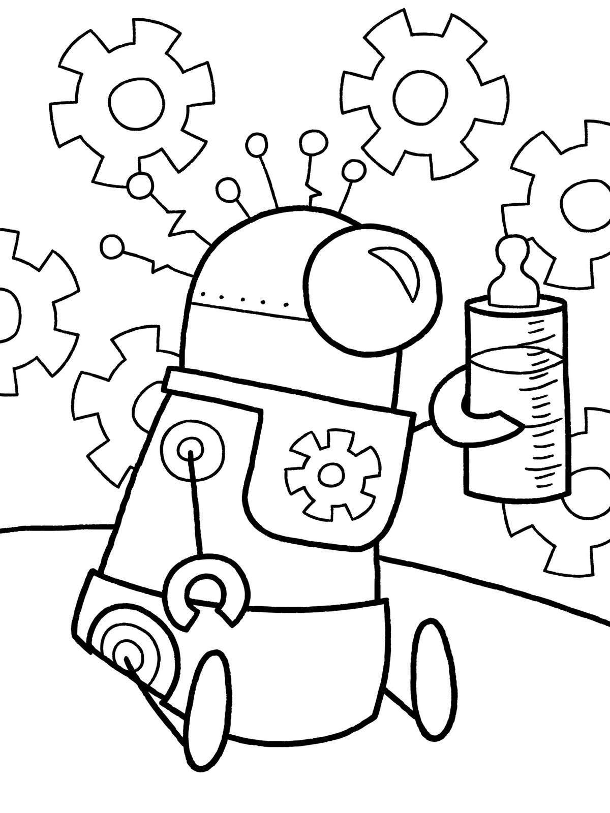 Dibujo para colorear: Robot (Personajes) #106635 - Dibujos para Colorear e Imprimir Gratis