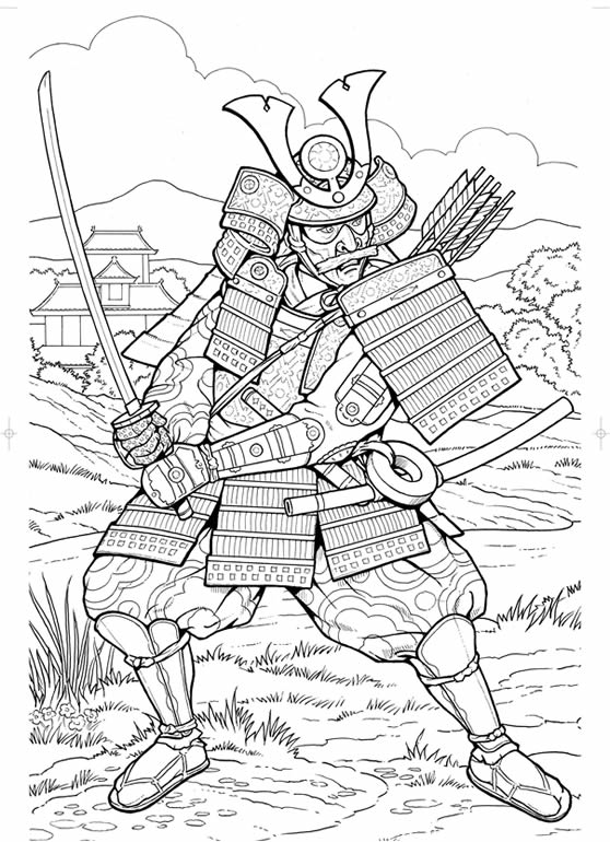 Dibujo para colorear: Samurai (Personajes) #107263 - Dibujos para Colorear e Imprimir Gratis