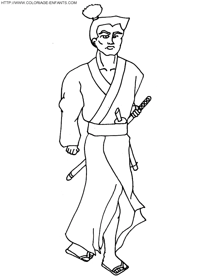 Dibujo para colorear: Samurai (Personajes) #107274 - Dibujos para Colorear e Imprimir Gratis